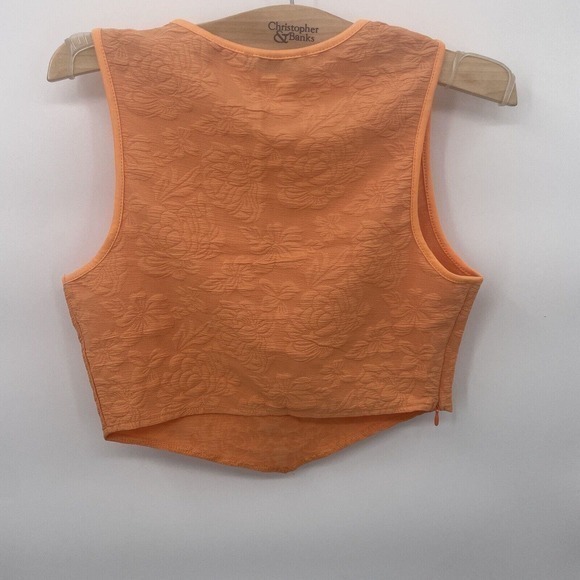 Salamt Orange Floral Embossed Corset Point Cropped Tank Size‎ Medium-10Y - Picture 4 of 4